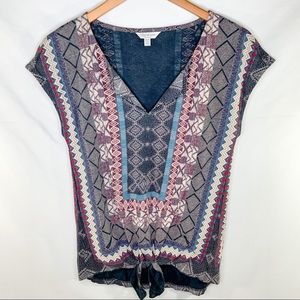 NEW Lucky Brand Front-Tie Top